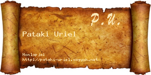 Pataki Uriel névjegykártya